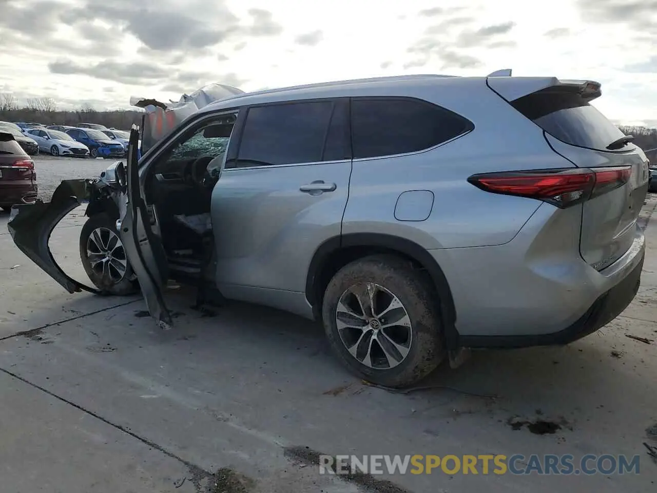 2 Photograph of a damaged car 5TDGBRCH1MS536361 TOYOTA HIGHLANDER 2021