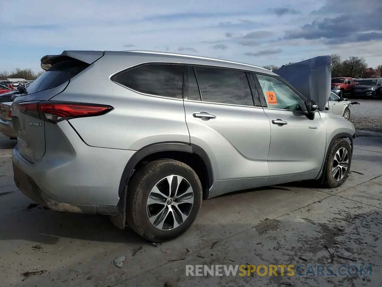 3 Photograph of a damaged car 5TDGBRCH1MS536361 TOYOTA HIGHLANDER 2021