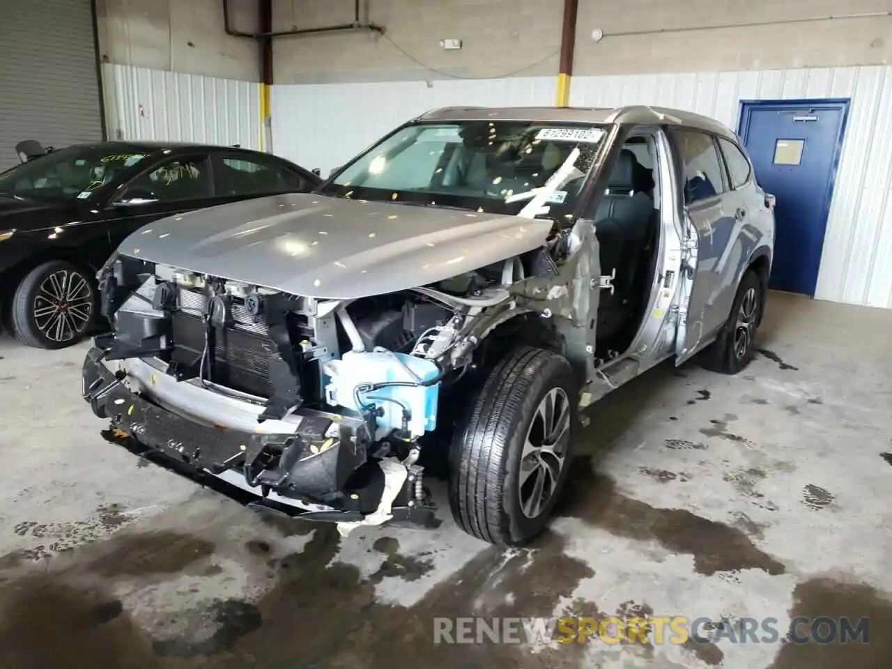 2 Photograph of a damaged car 5TDGBRCH2MS039464 TOYOTA HIGHLANDER 2021