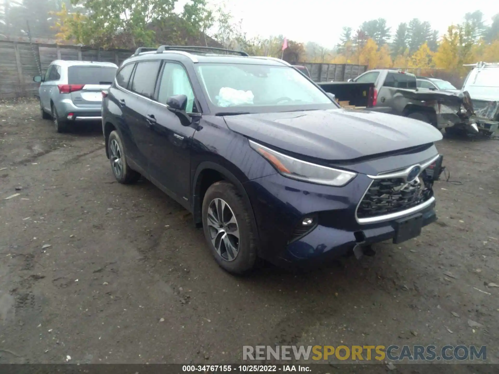 1 Photograph of a damaged car 5TDGBRCH2MS045622 TOYOTA HIGHLANDER 2021