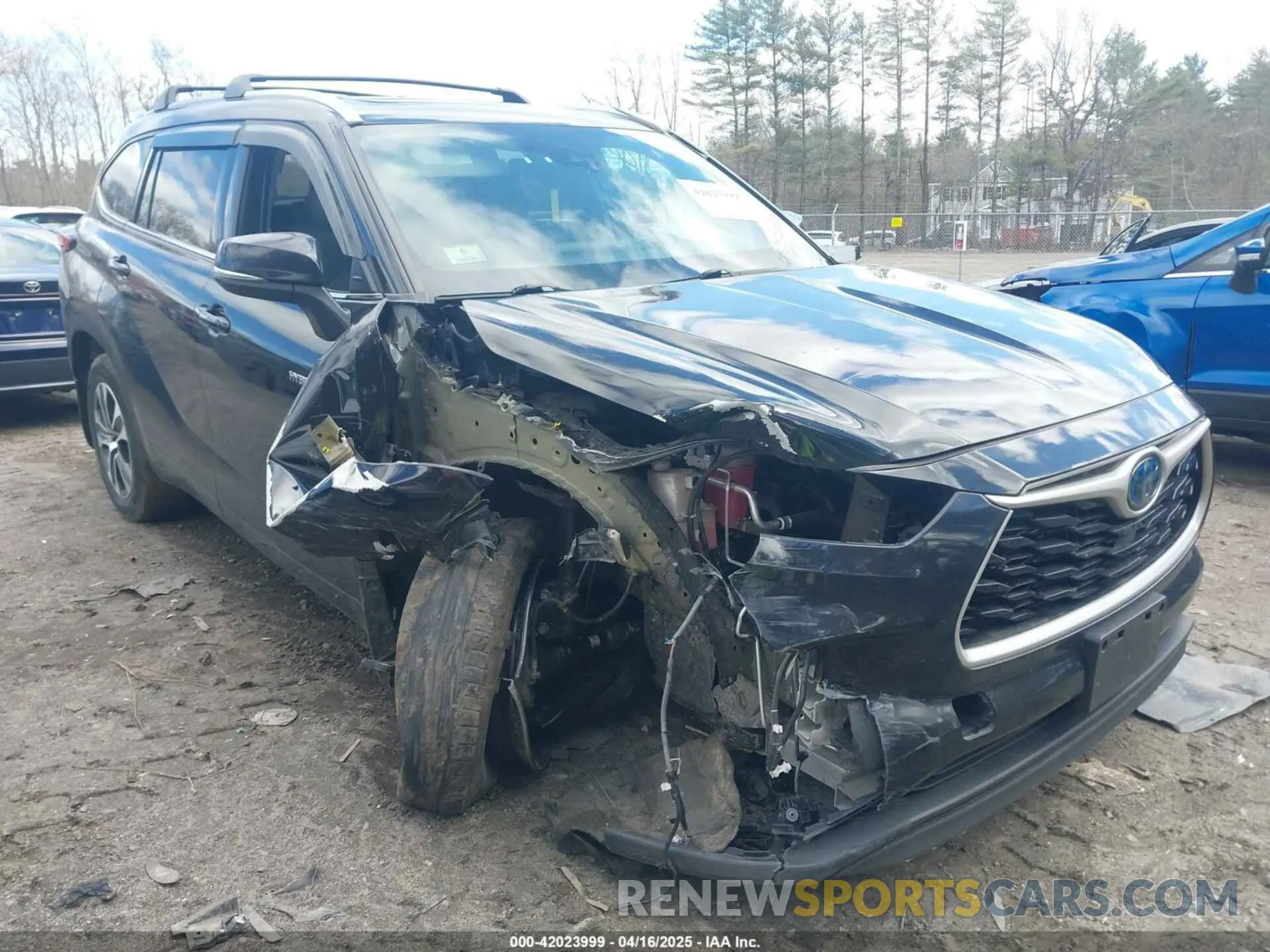 1 Photograph of a damaged car 5TDGBRCH2MS518497 TOYOTA HIGHLANDER 2021