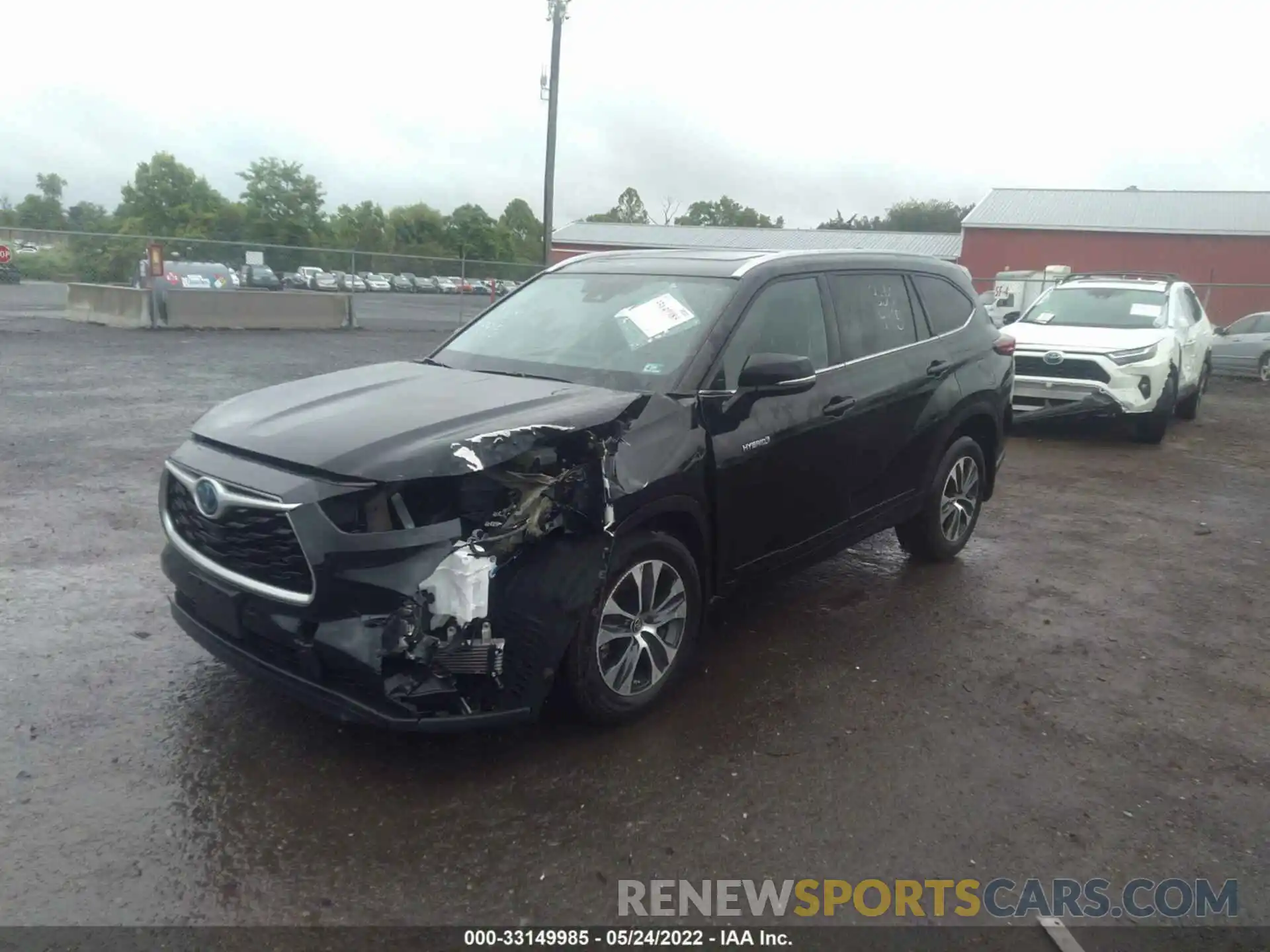 2 Photograph of a damaged car 5TDGBRCH3MS038100 TOYOTA HIGHLANDER 2021