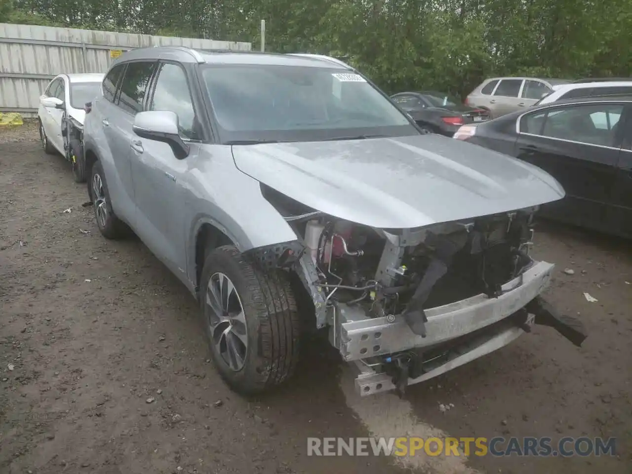 1 Photograph of a damaged car 5TDGBRCH3MS515995 TOYOTA HIGHLANDER 2021