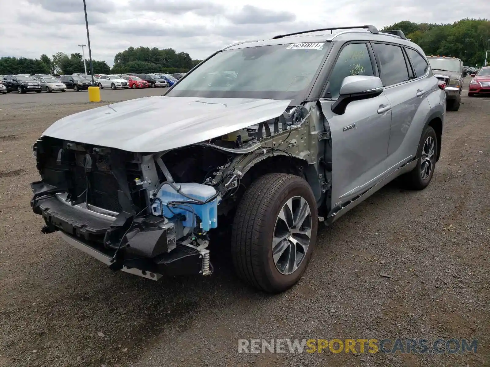 2 Photograph of a damaged car 5TDGBRCH3MS526253 TOYOTA HIGHLANDER 2021