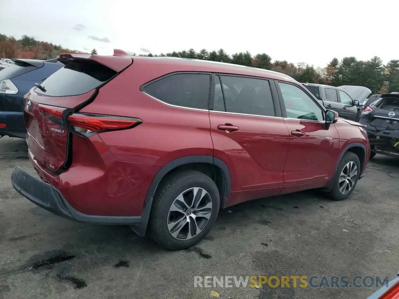 3 Photograph of a damaged car 5TDGBRCH4MS522941 TOYOTA HIGHLANDER 2021