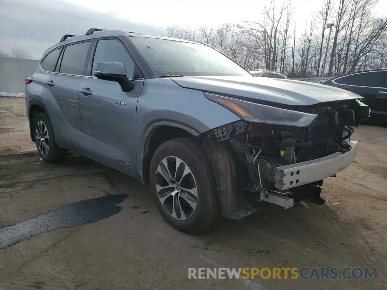 1 Photograph of a damaged car 5TDGBRCH5MS027602 TOYOTA HIGHLANDER 2021