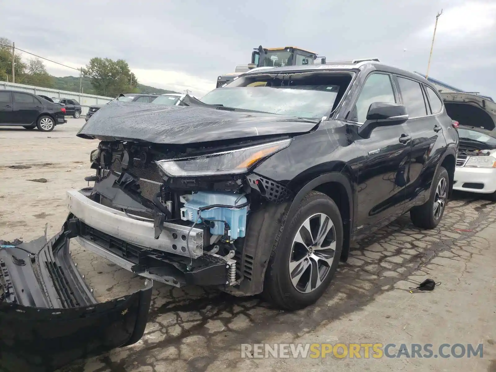 2 Photograph of a damaged car 5TDGBRCH5MS041869 TOYOTA HIGHLANDER 2021