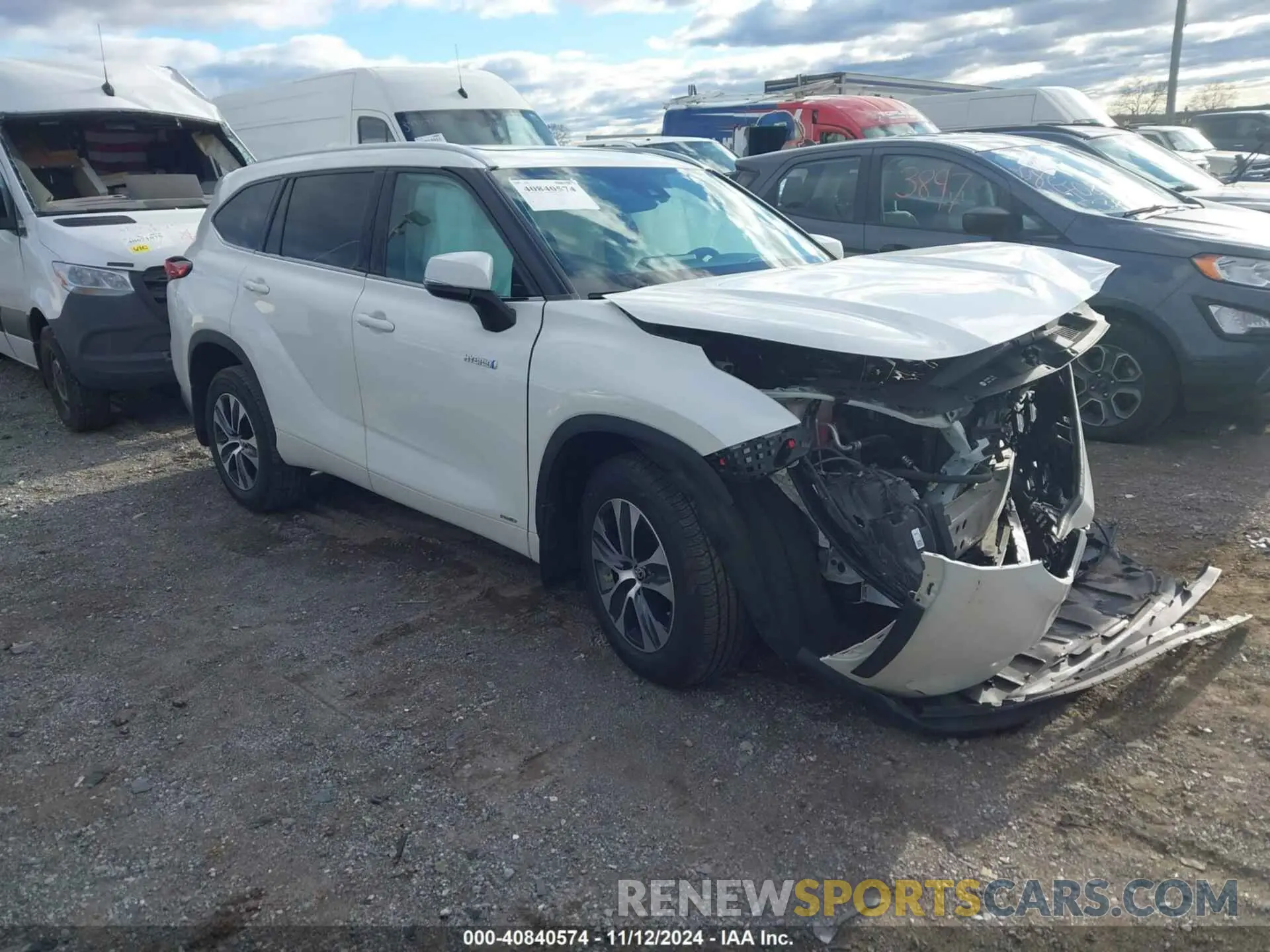 1 Photograph of a damaged car 5TDGBRCH5MS059434 TOYOTA HIGHLANDER 2021