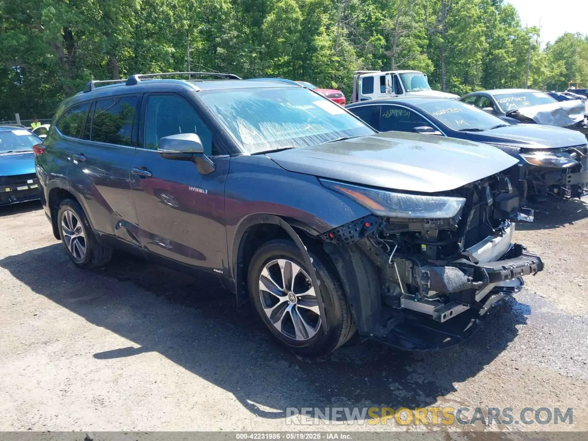 1 Photograph of a damaged car 5TDGBRCH5MS518400 TOYOTA HIGHLANDER 2021