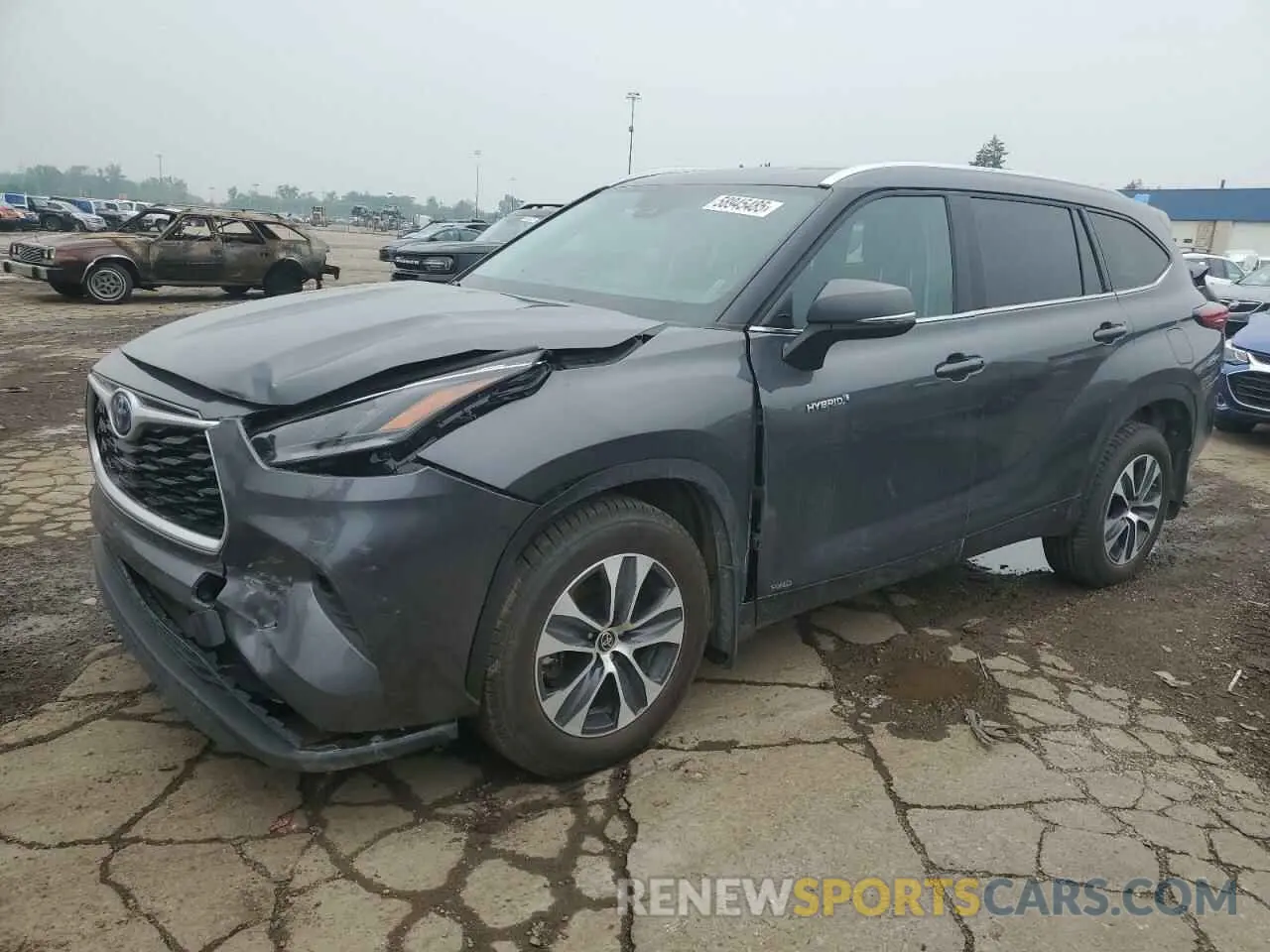 1 Photograph of a damaged car 5TDGBRCH5MS537433 TOYOTA HIGHLANDER 2021