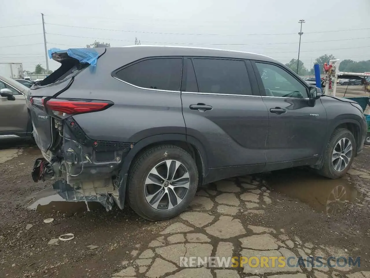 3 Photograph of a damaged car 5TDGBRCH5MS537433 TOYOTA HIGHLANDER 2021