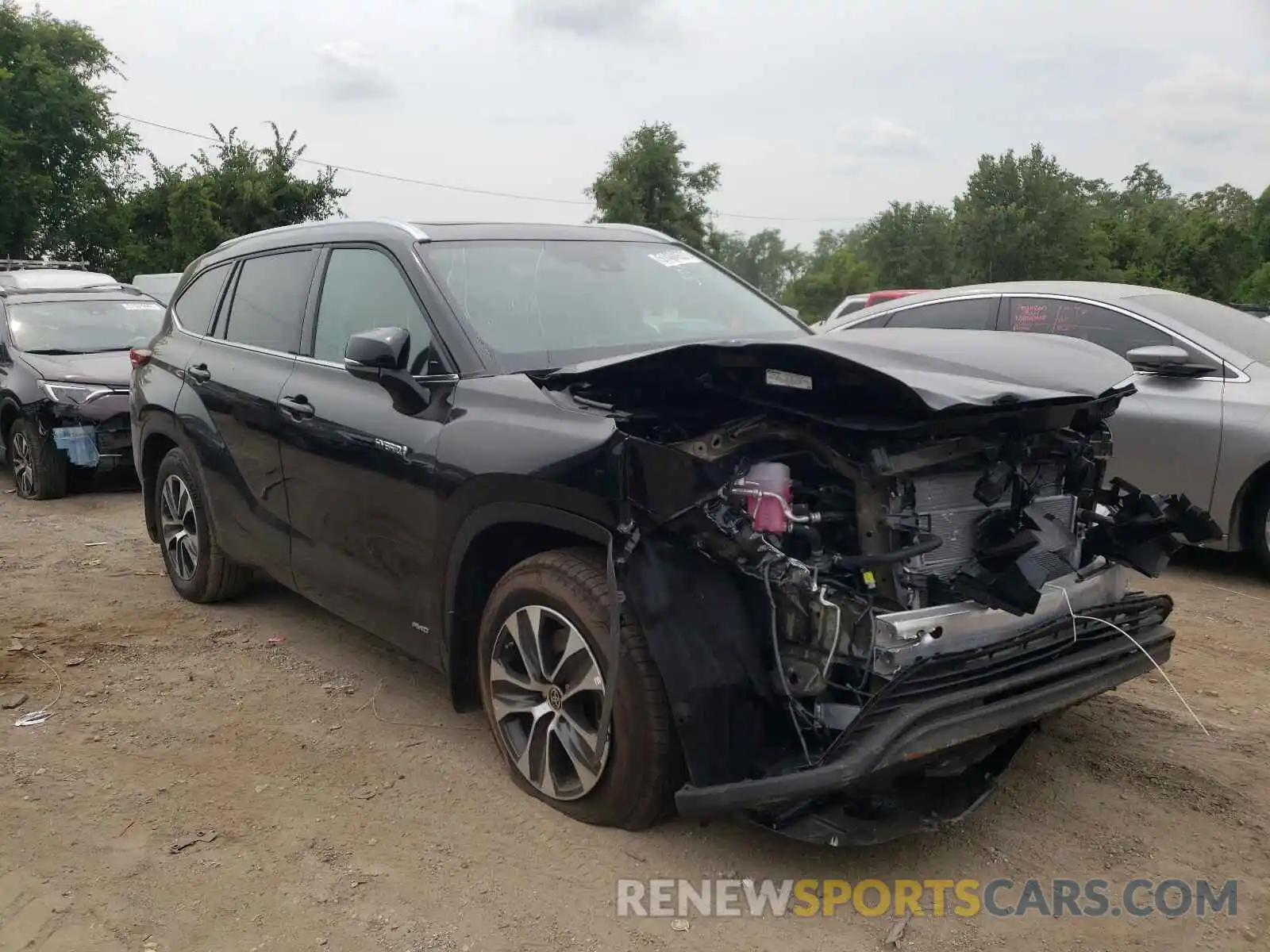 1 Photograph of a damaged car 5TDGBRCH6MS045784 TOYOTA HIGHLANDER 2021