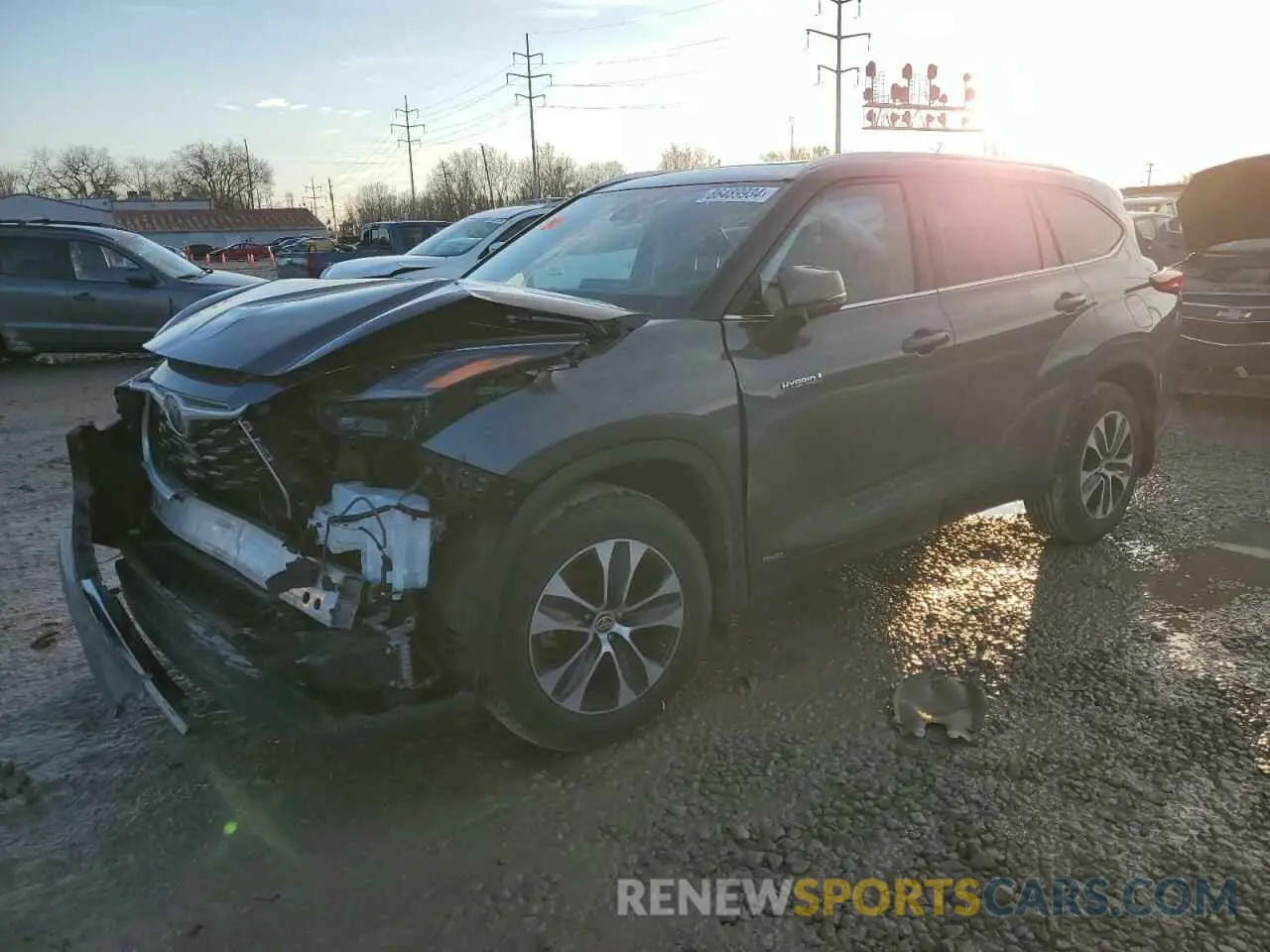 1 Photograph of a damaged car 5TDGBRCH7MS023079 TOYOTA HIGHLANDER 2021