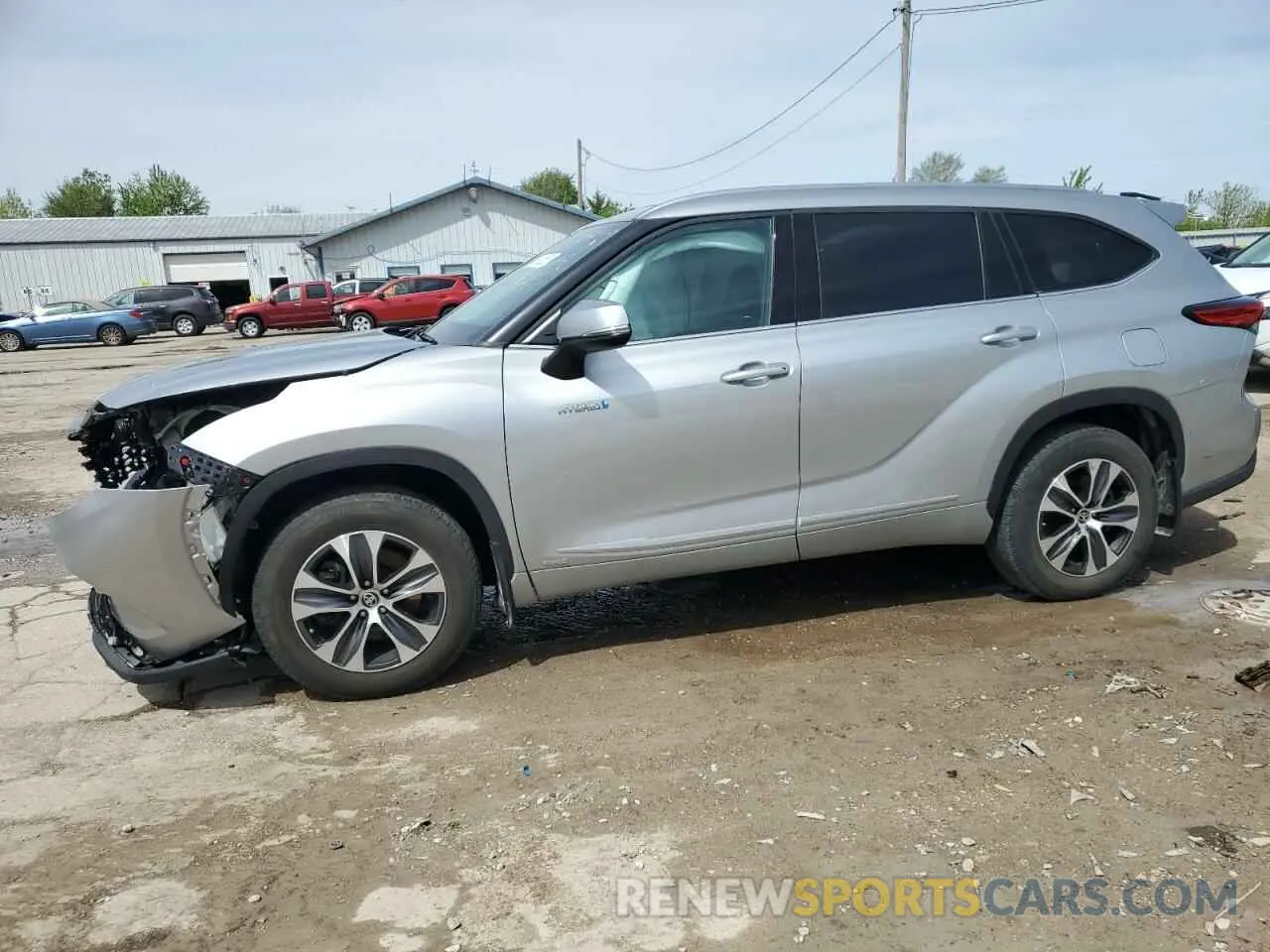 1 Photograph of a damaged car 5TDGBRCH9MS023133 TOYOTA HIGHLANDER 2021