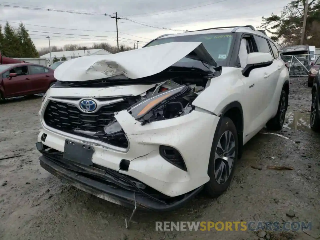 2 Photograph of a damaged car 5TDGBRCH9MS526905 TOYOTA HIGHLANDER 2021