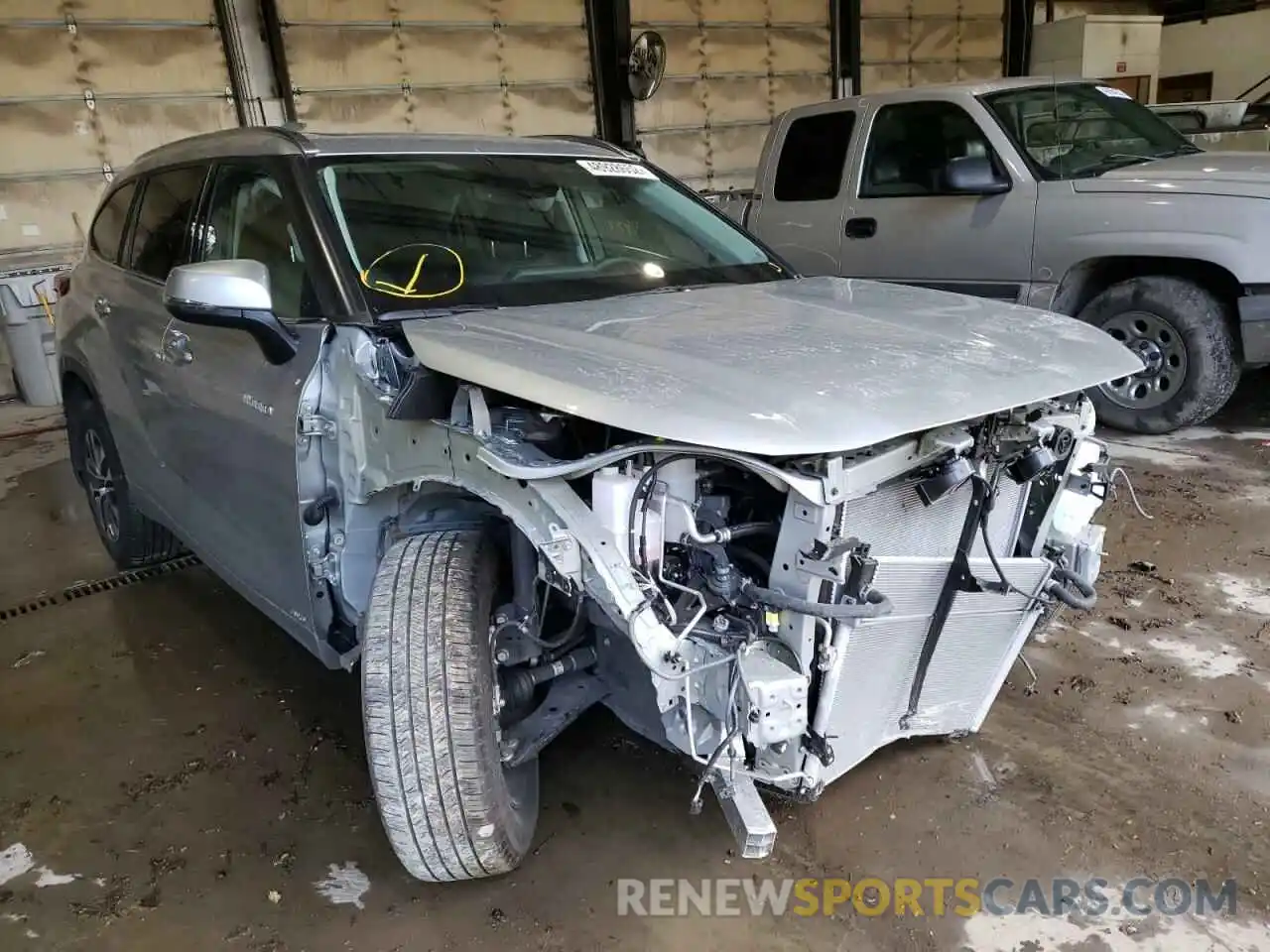 1 Photograph of a damaged car 5TDGBRCHXMS530400 TOYOTA HIGHLANDER 2021