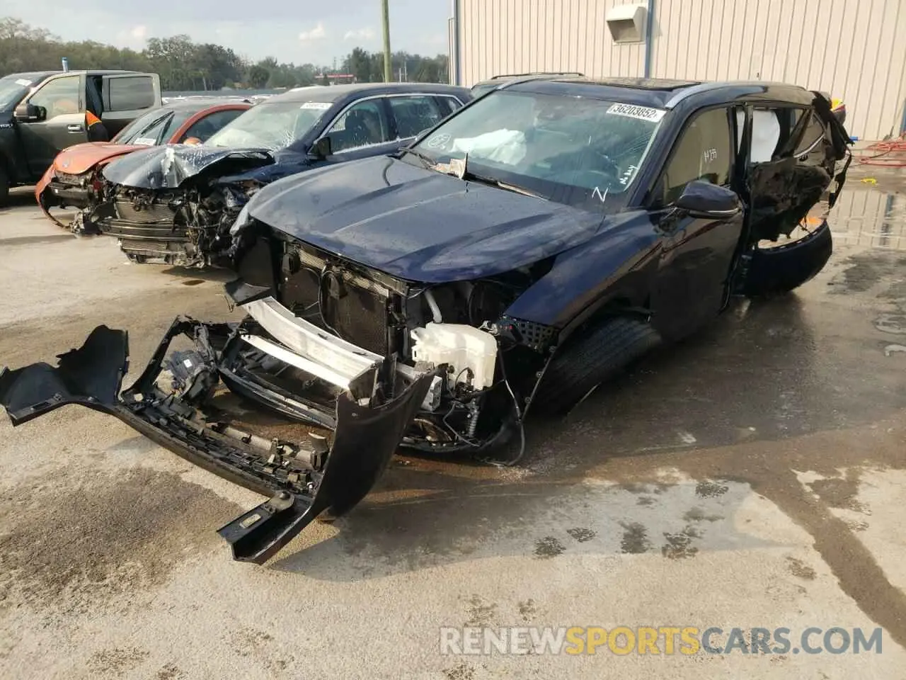 2 Photograph of a damaged car 5TDGZRAH0MS052728 TOYOTA HIGHLANDER 2021