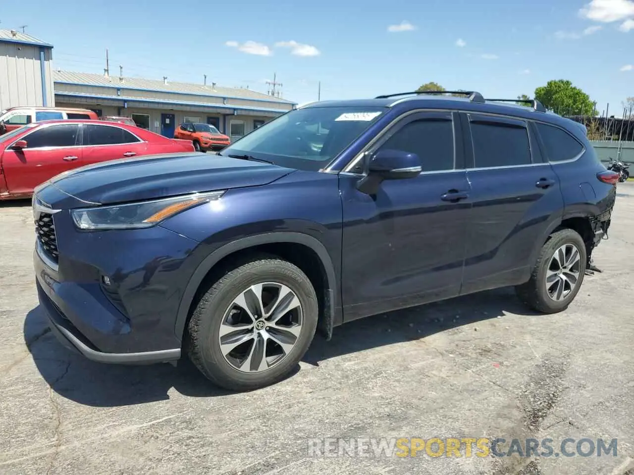 1 Photograph of a damaged car 5TDGZRAH0MS062868 TOYOTA HIGHLANDER 2021