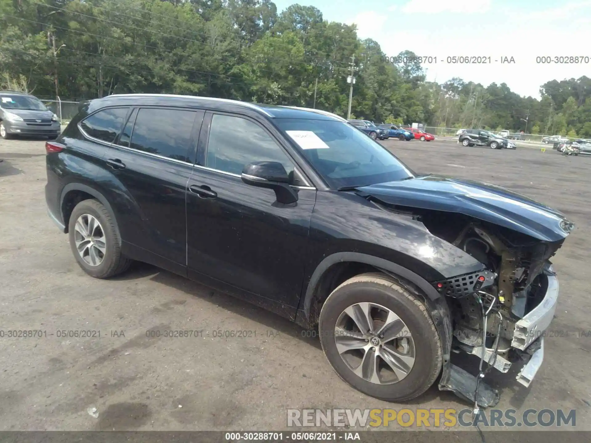 1 Photograph of a damaged car 5TDGZRAH0MS516861 TOYOTA HIGHLANDER 2021