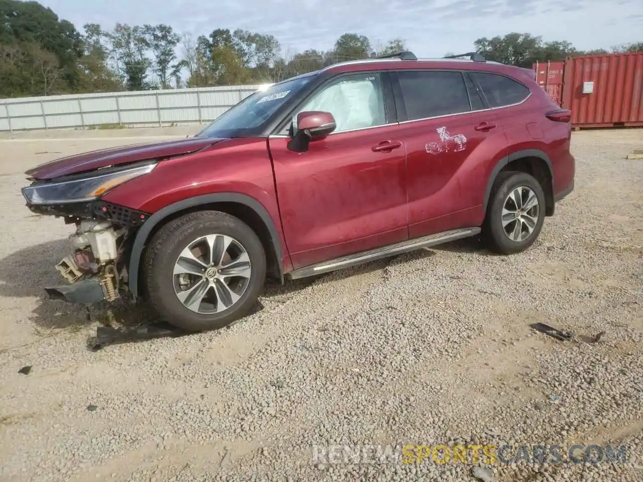 1 Photograph of a damaged car 5TDGZRAH0MS531487 TOYOTA HIGHLANDER 2021