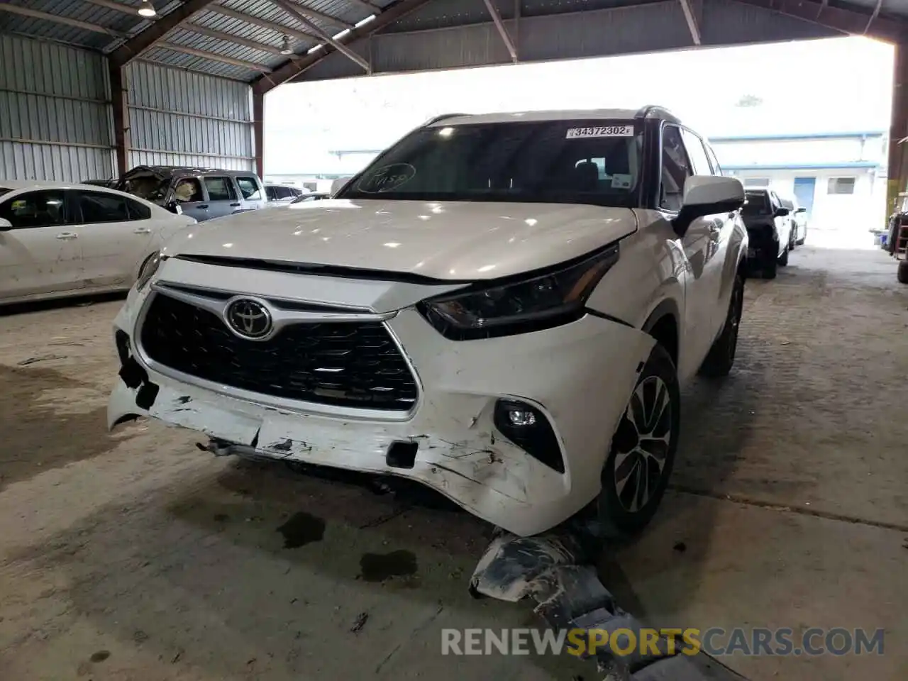 2 Photograph of a damaged car 5TDGZRAH1MS056061 TOYOTA HIGHLANDER 2021