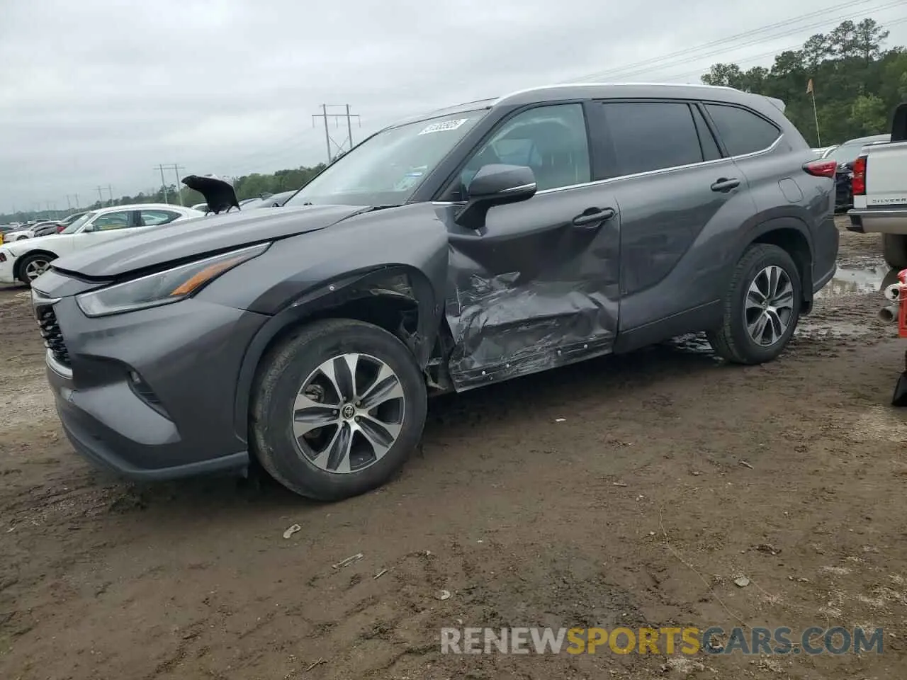 1 Photograph of a damaged car 5TDGZRAH1MS064872 TOYOTA HIGHLANDER 2021