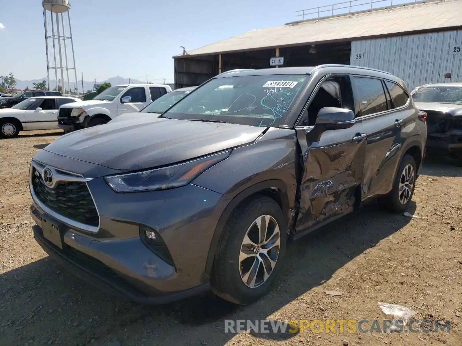 2 Photograph of a damaged car 5TDGZRAH1MS528095 TOYOTA HIGHLANDER 2021