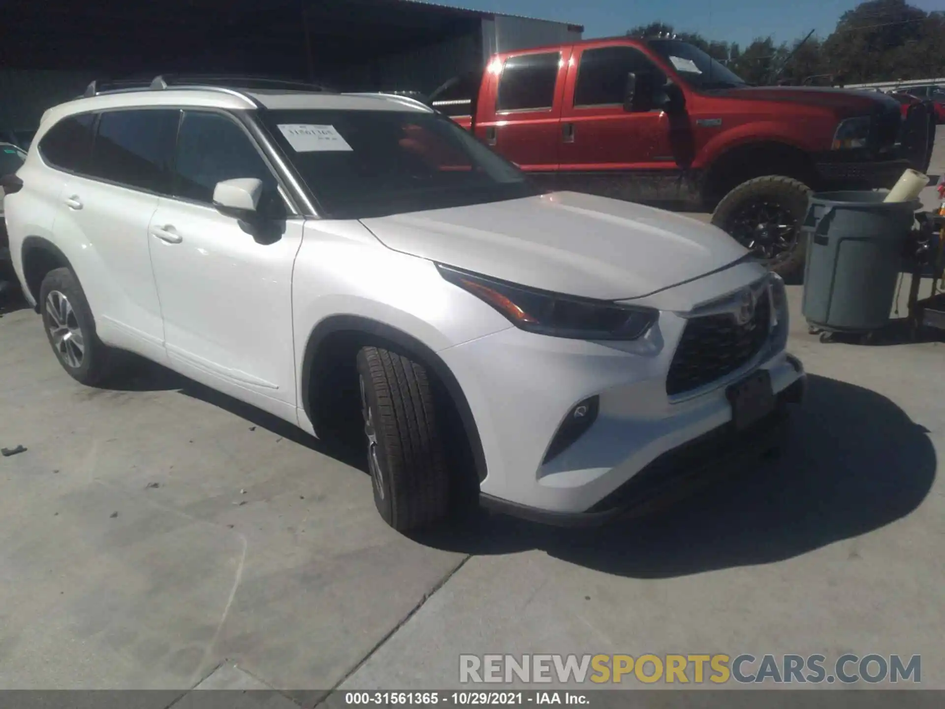 1 Photograph of a damaged car 5TDGZRAH1MS532664 TOYOTA HIGHLANDER 2021