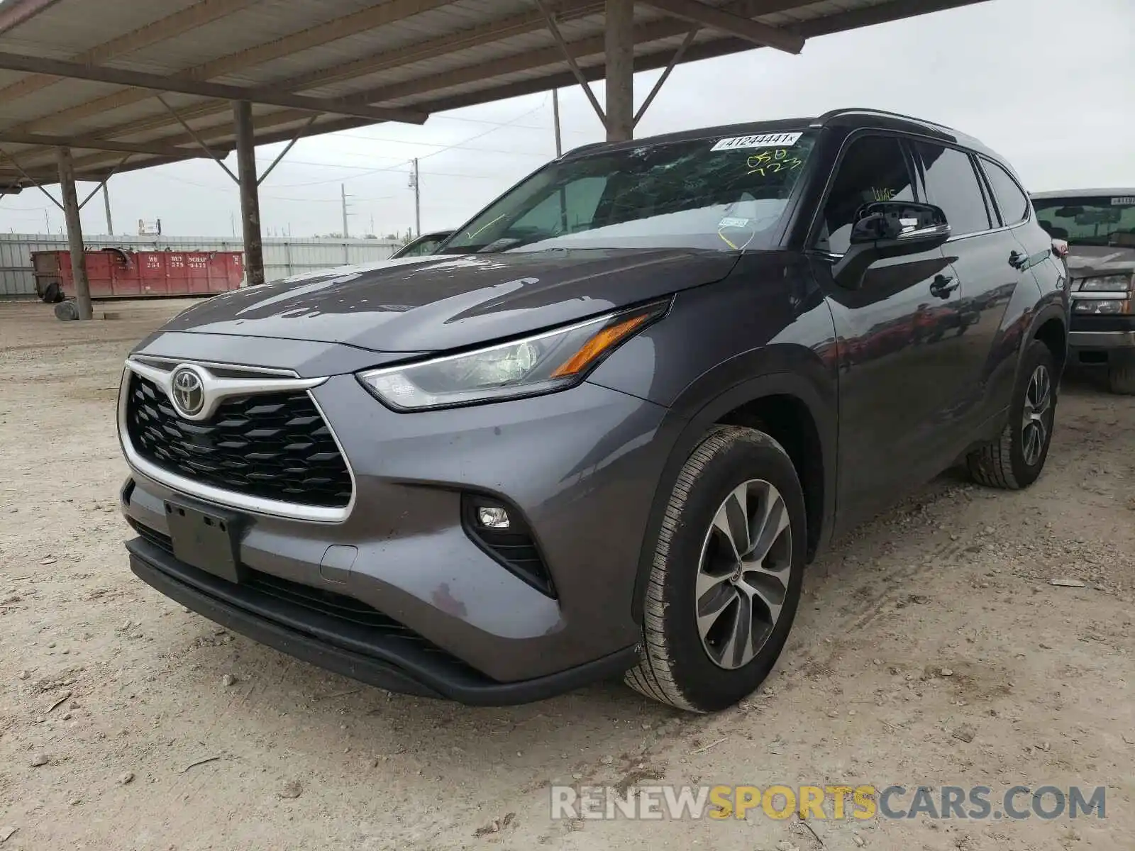 2 Photograph of a damaged car 5TDGZRAH2MS050723 TOYOTA HIGHLANDER 2021