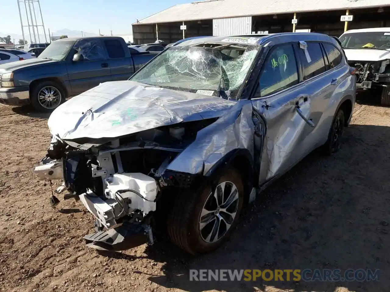 2 Photograph of a damaged car 5TDGZRAH2MS051368 TOYOTA HIGHLANDER 2021