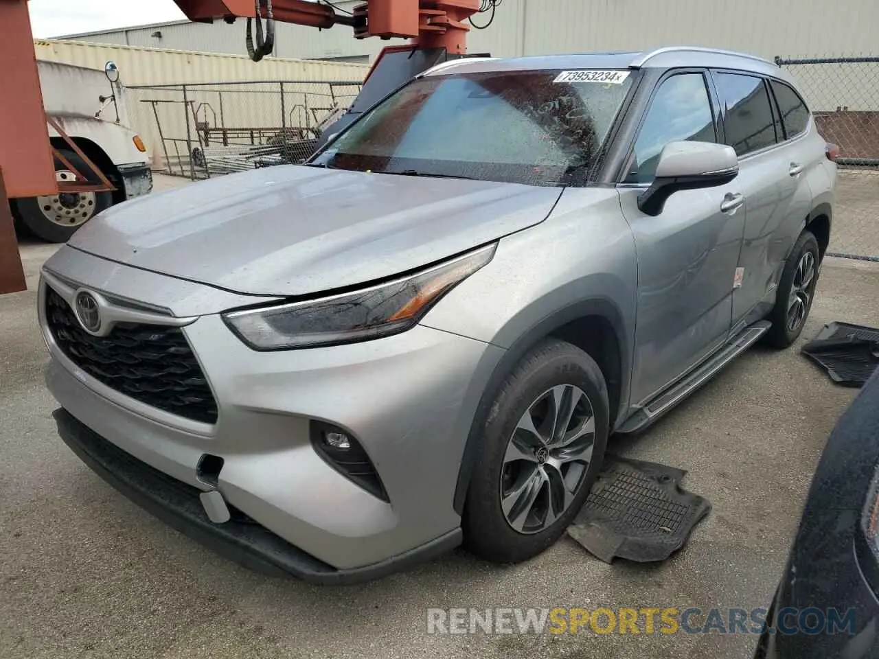 1 Photograph of a damaged car 5TDGZRAH2MS053783 TOYOTA HIGHLANDER 2021