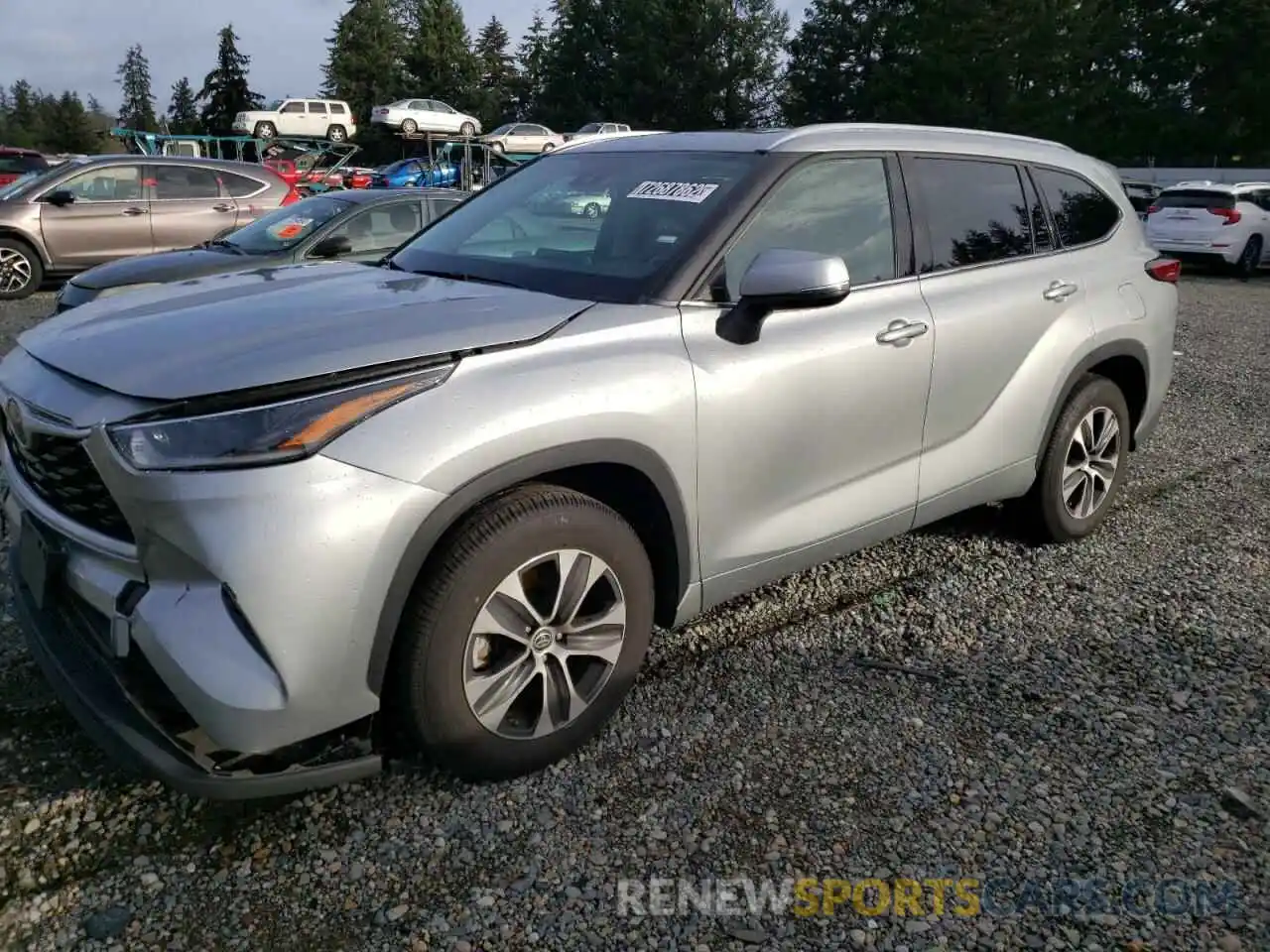 1 Photograph of a damaged car 5TDGZRAH3MS041321 TOYOTA HIGHLANDER 2021