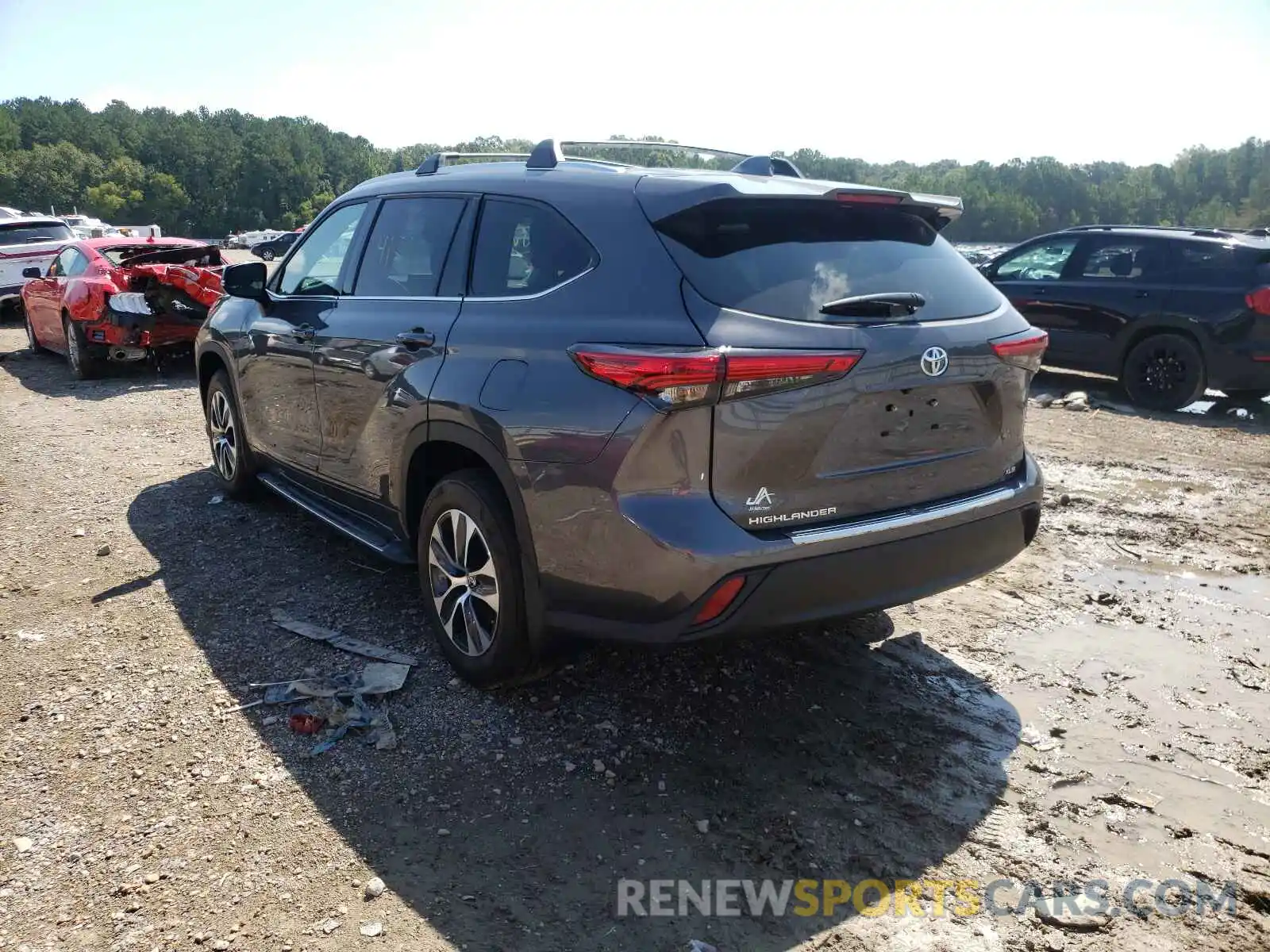 3 Photograph of a damaged car 5TDGZRAH3MS056675 TOYOTA HIGHLANDER 2021