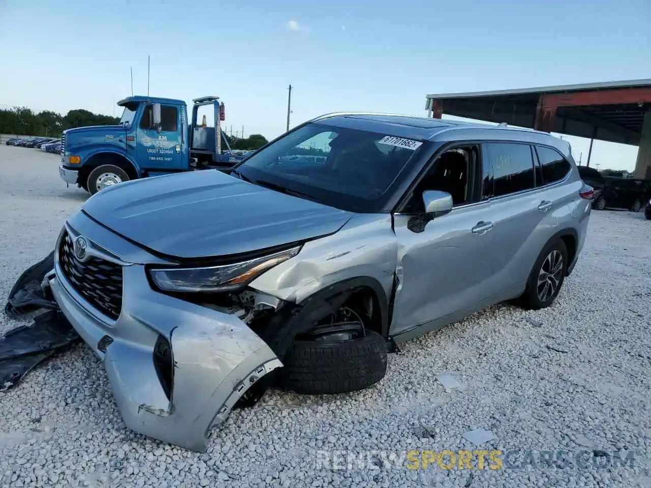 2 Photograph of a damaged car 5TDGZRAH3MS060273 TOYOTA HIGHLANDER 2021