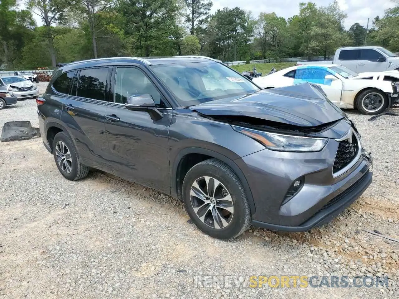 4 Photograph of a damaged car 5TDGZRAH3MS537588 TOYOTA HIGHLANDER 2021