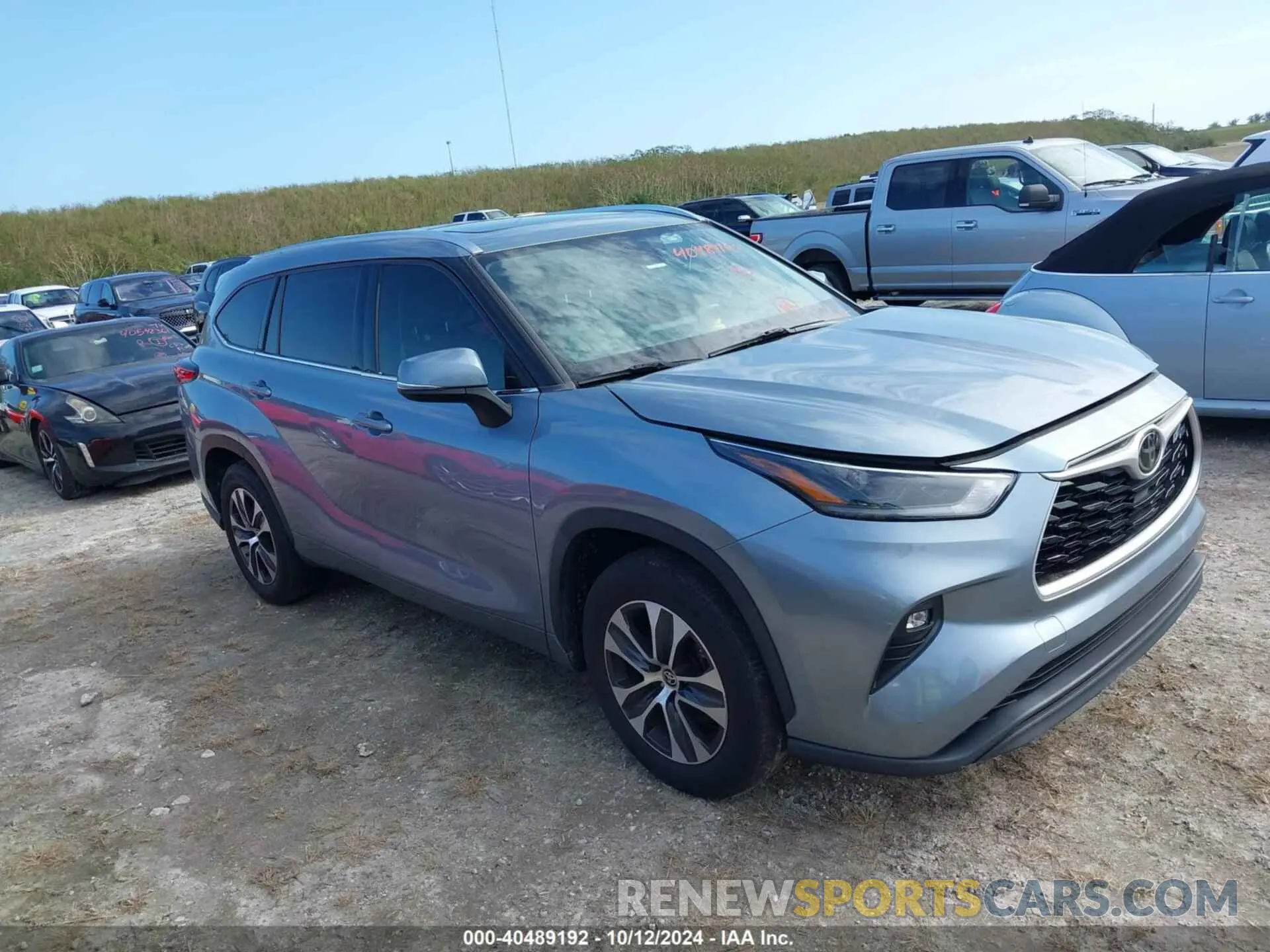1 Photograph of a damaged car 5TDGZRAH4MS036323 TOYOTA HIGHLANDER 2021