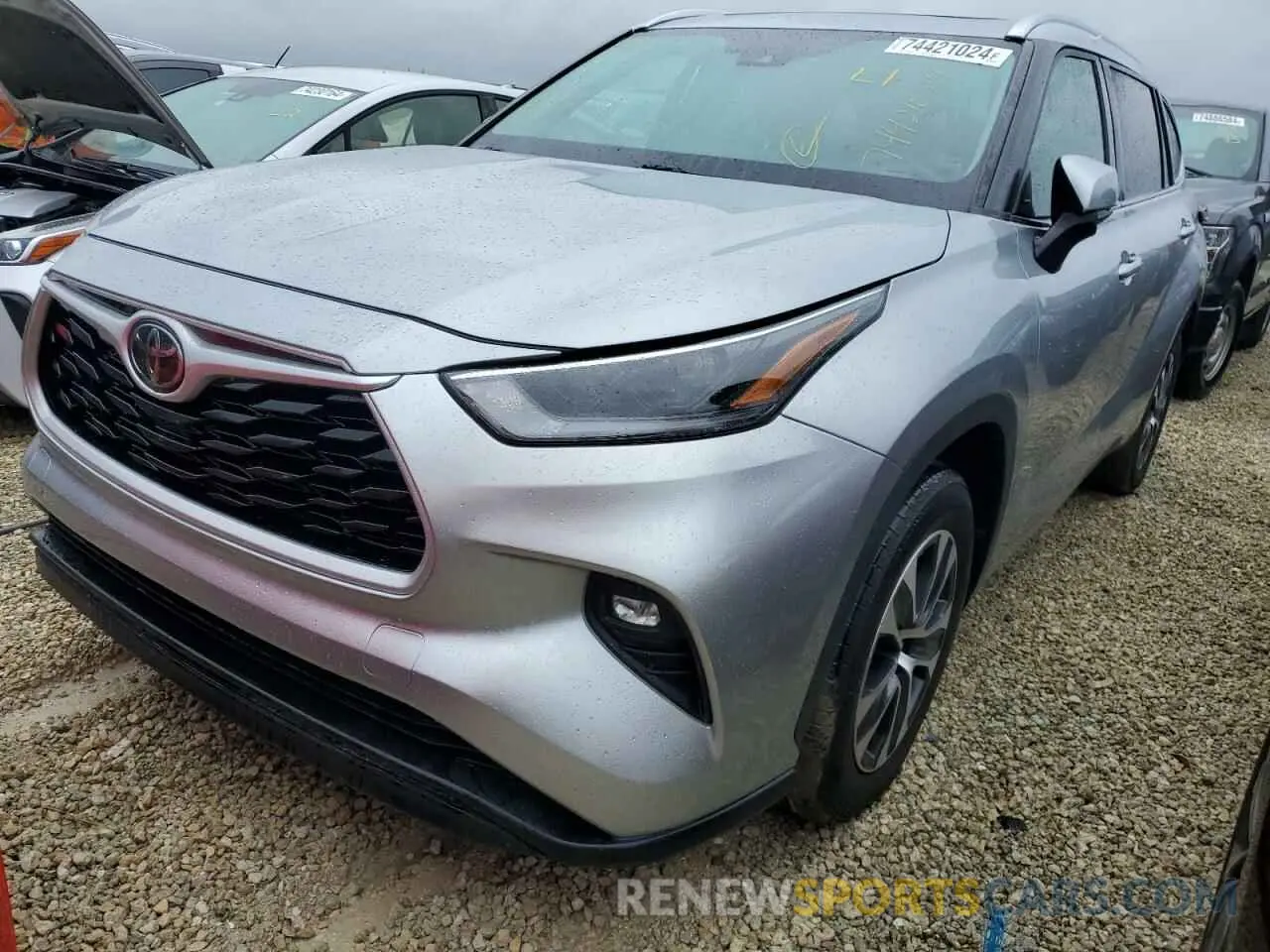 1 Photograph of a damaged car 5TDGZRAH4MS036550 TOYOTA HIGHLANDER 2021