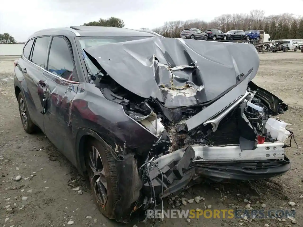 1 Photograph of a damaged car 5TDGZRAH4MS516667 TOYOTA HIGHLANDER 2021