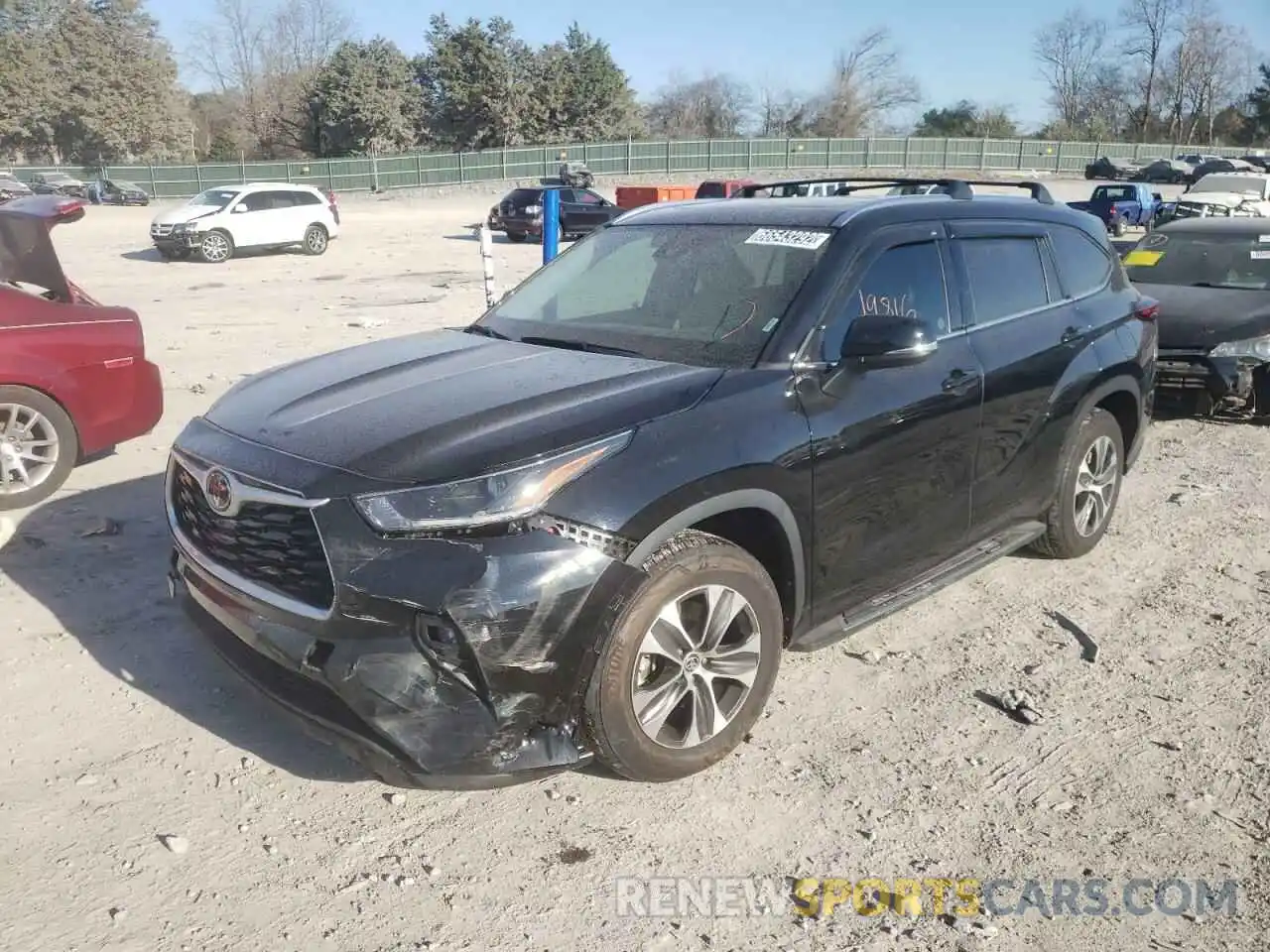 2 Photograph of a damaged car 5TDGZRAH4MS535090 TOYOTA HIGHLANDER 2021