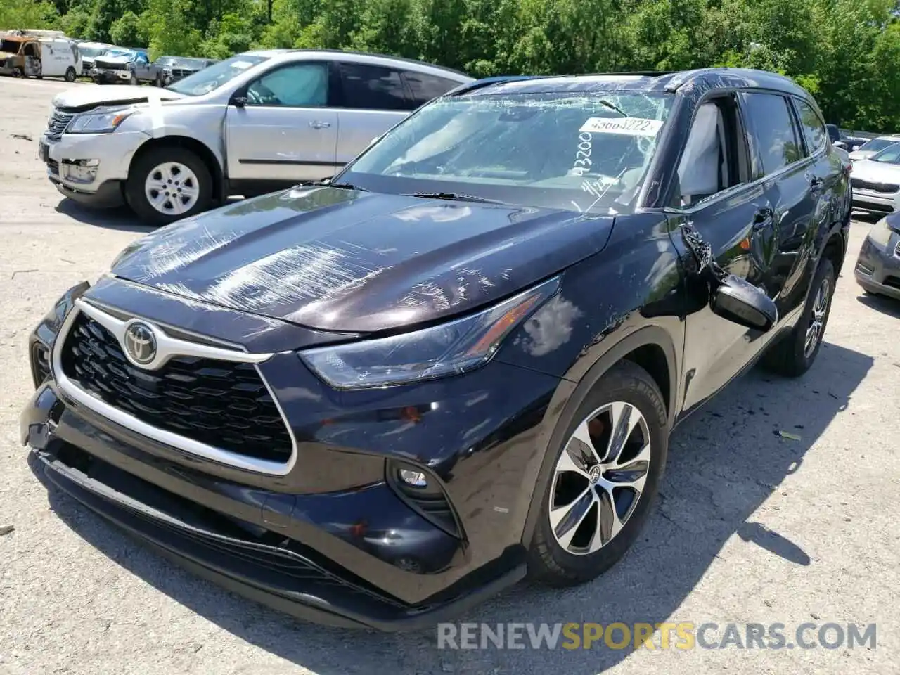 2 Photograph of a damaged car 5TDGZRAH5MS041837 TOYOTA HIGHLANDER 2021