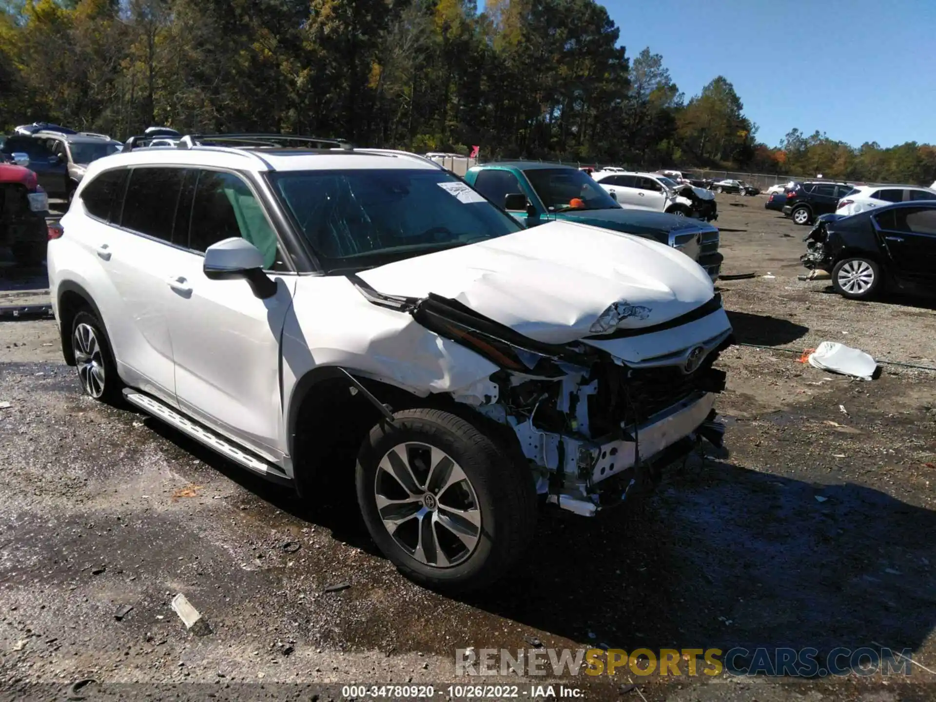 1 Photograph of a damaged car 5TDGZRAH5MS078774 TOYOTA HIGHLANDER 2021