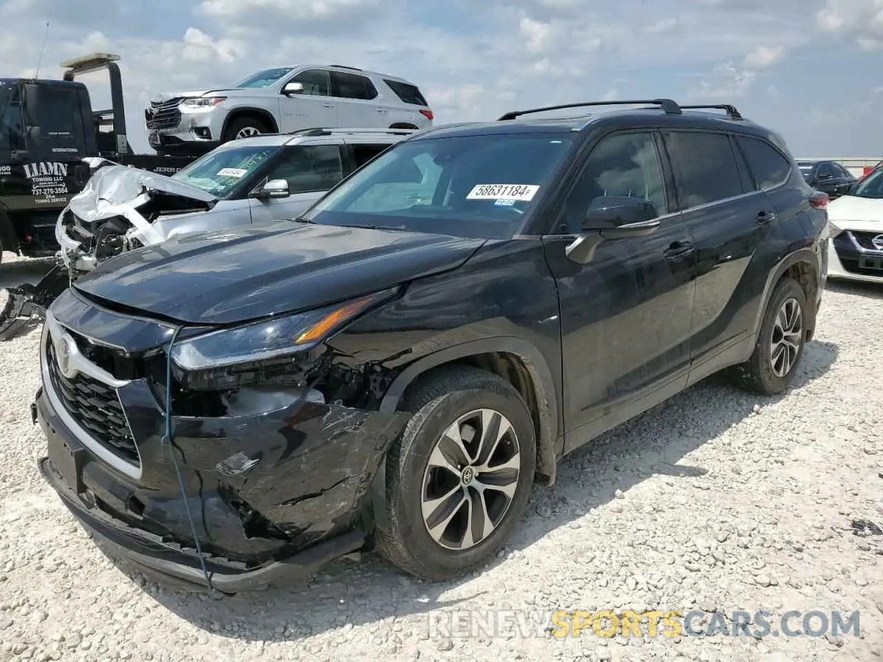 1 Photograph of a damaged car 5TDGZRAH5MS089189 TOYOTA HIGHLANDER 2021