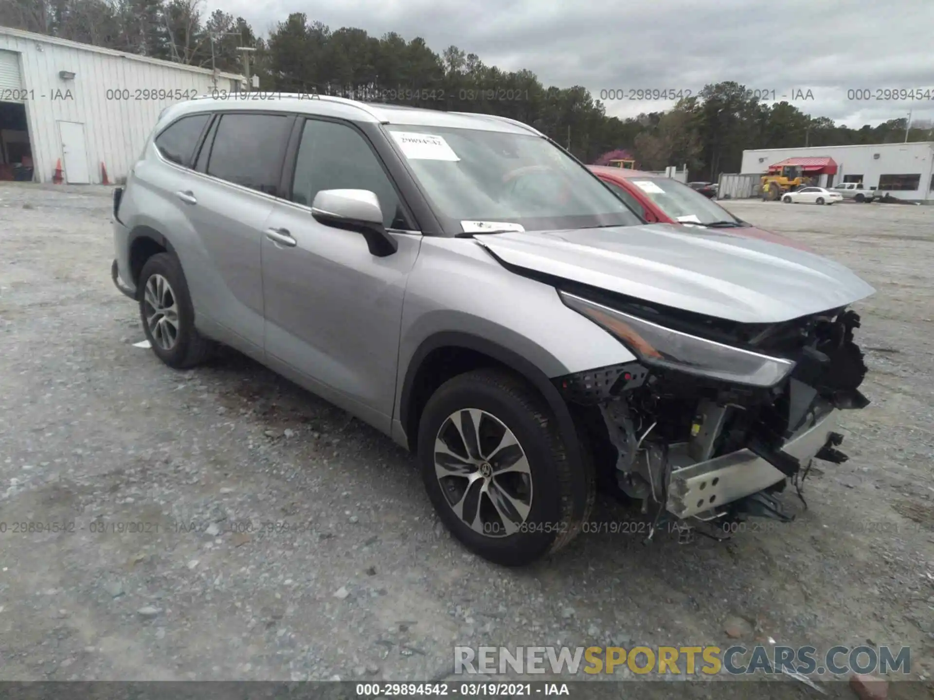 1 Photograph of a damaged car 5TDGZRAH5MS516452 TOYOTA HIGHLANDER 2021