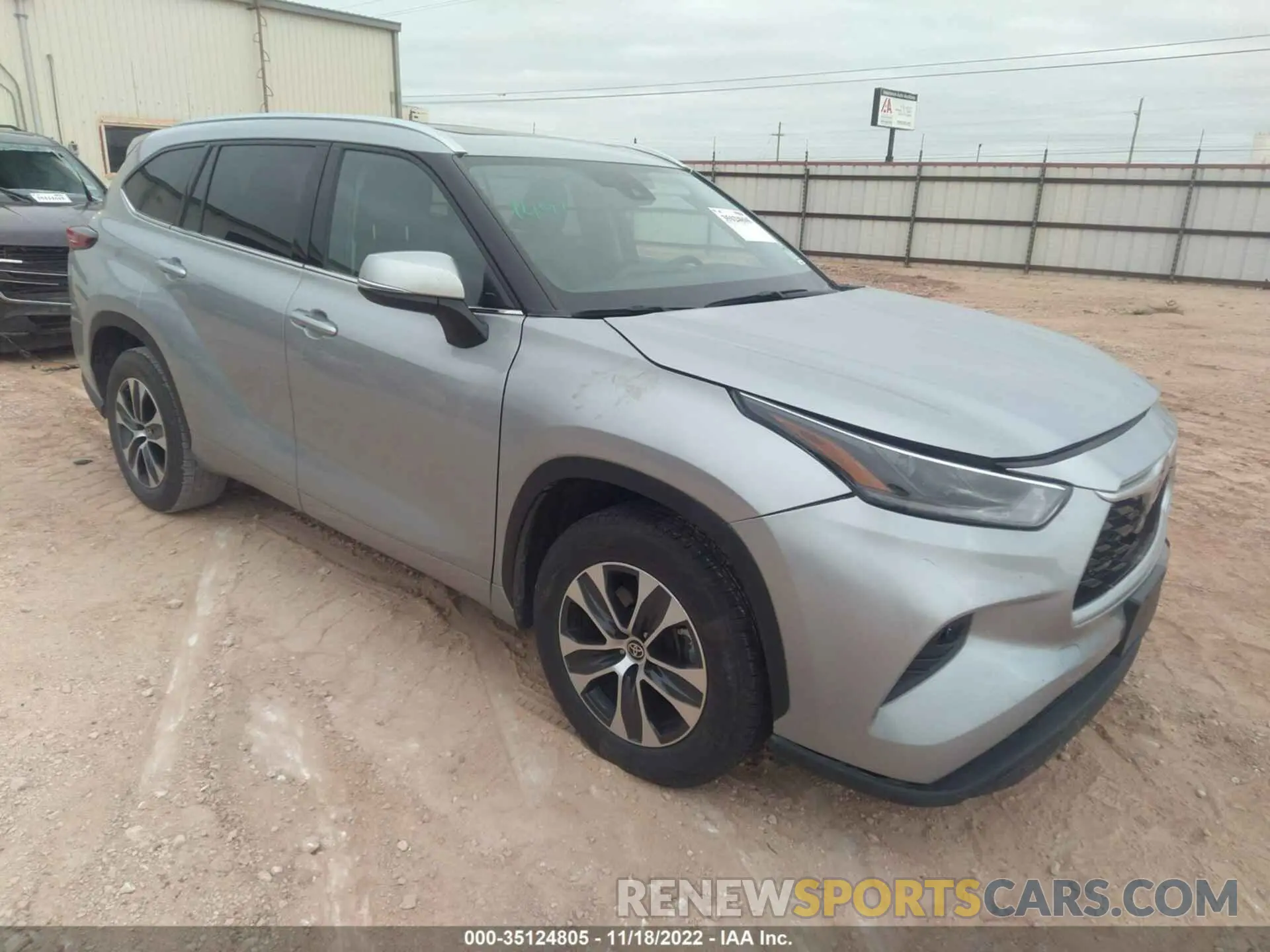 1 Photograph of a damaged car 5TDGZRAH5MS523353 TOYOTA HIGHLANDER 2021