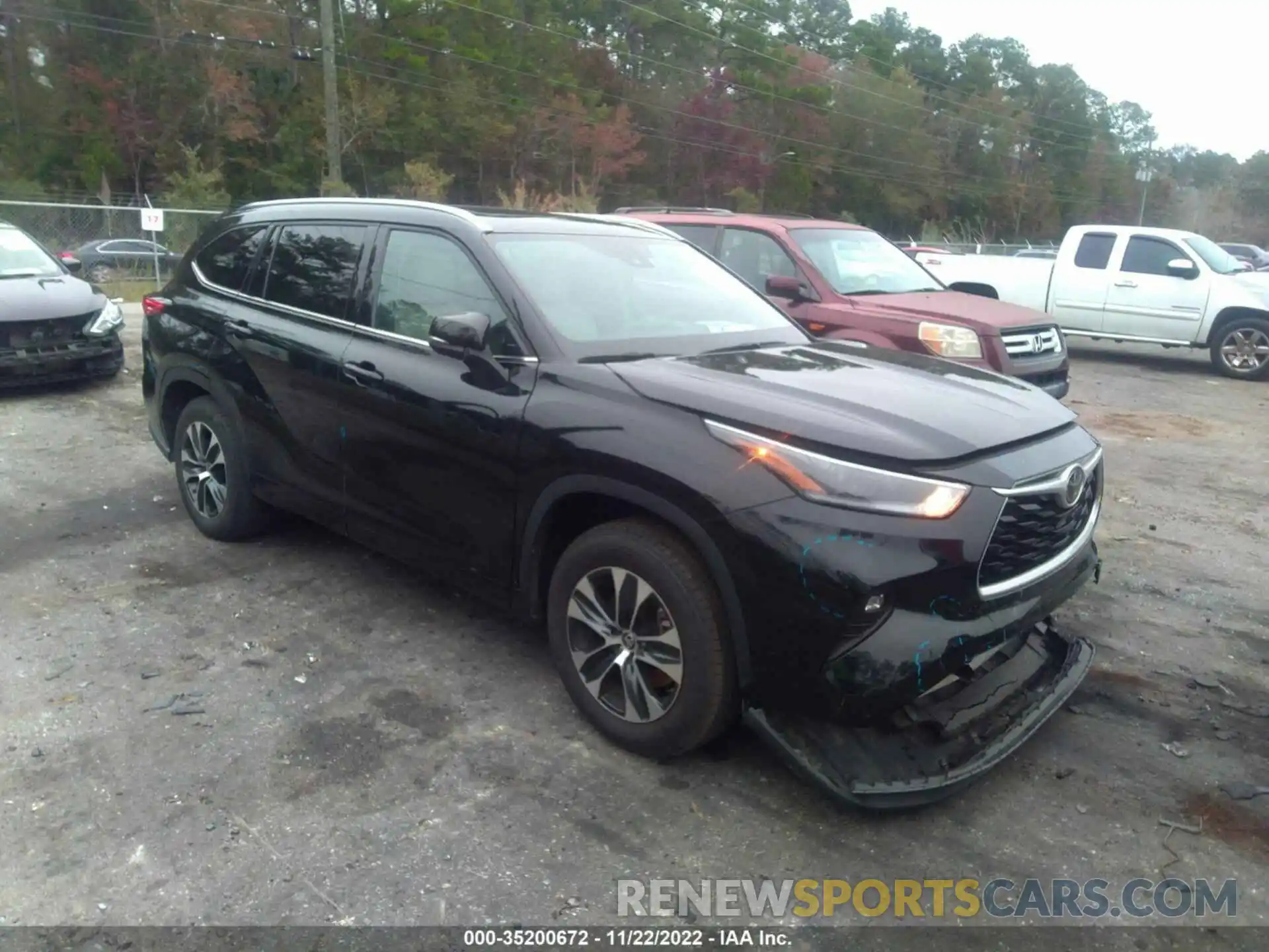 1 Photograph of a damaged car 5TDGZRAH5MS524597 TOYOTA HIGHLANDER 2021