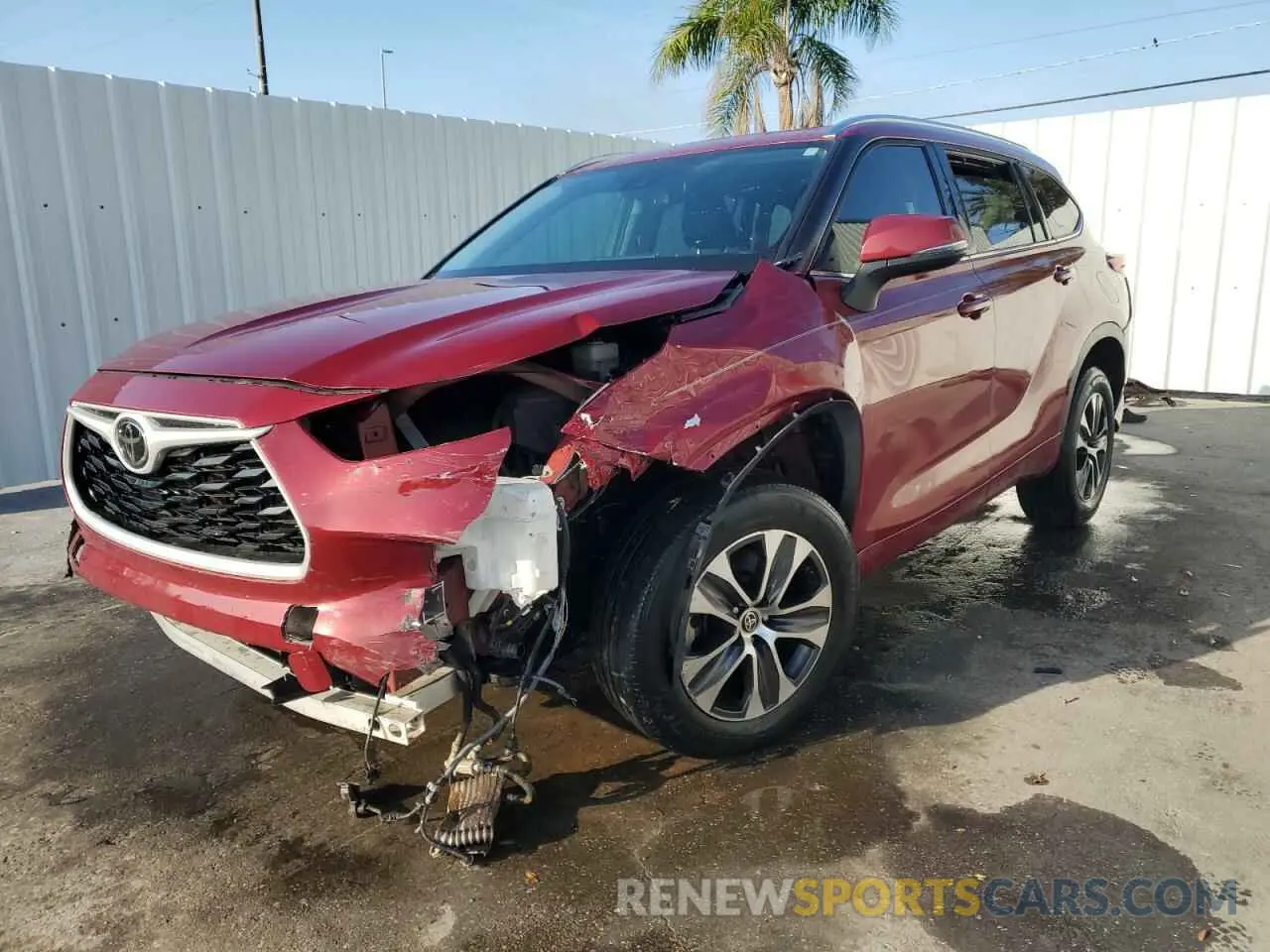 1 Photograph of a damaged car 5TDGZRAH5MS534272 TOYOTA HIGHLANDER 2021