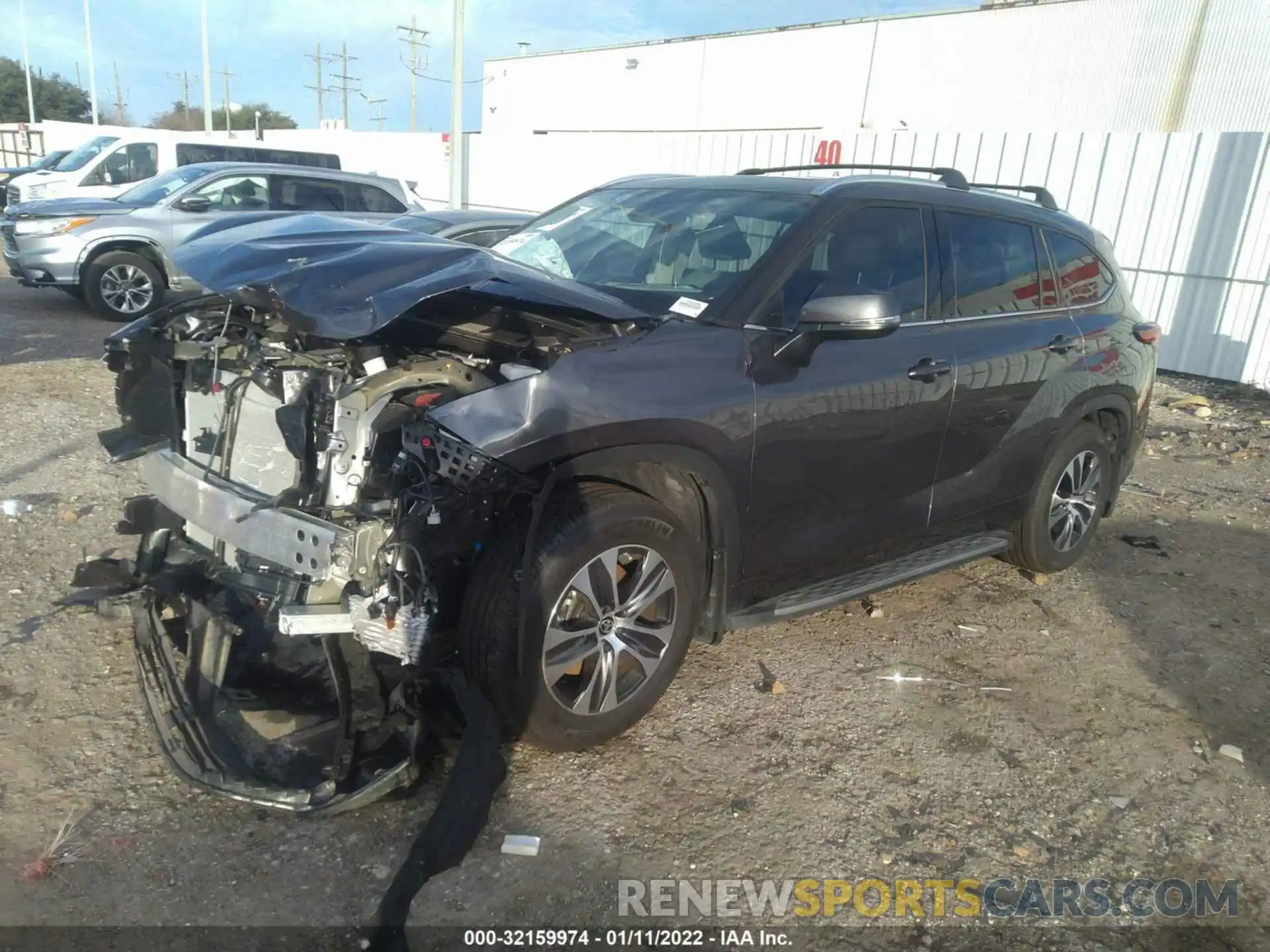 2 Photograph of a damaged car 5TDGZRAH5MS536572 TOYOTA HIGHLANDER 2021