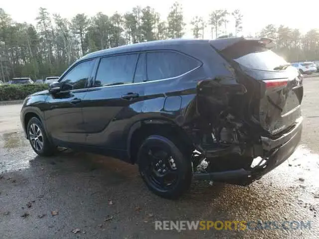 2 Photograph of a damaged car 5TDGZRAH6MS040664 TOYOTA HIGHLANDER 2021