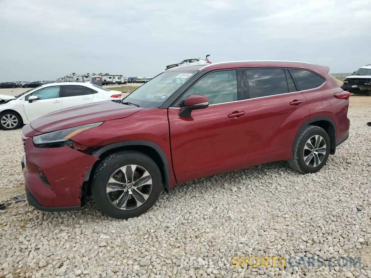 1 Photograph of a damaged car 5TDGZRAH6MS080937 TOYOTA HIGHLANDER 2021