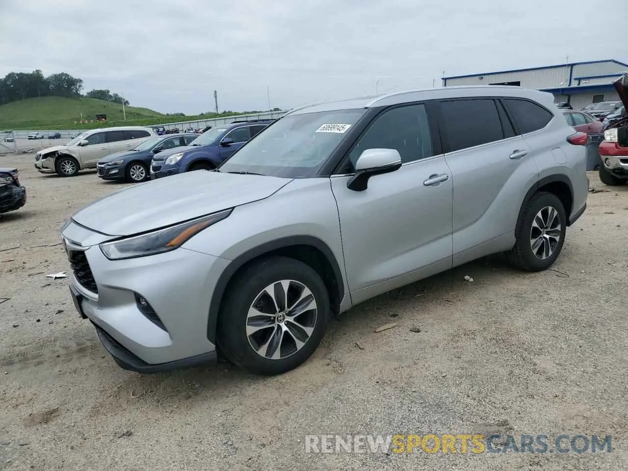 1 Photograph of a damaged car 5TDGZRAH6MS516766 TOYOTA HIGHLANDER 2021